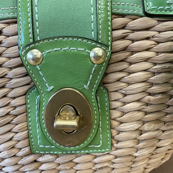 Genuine coach basket weave handbag purse - Picture 6 of 8